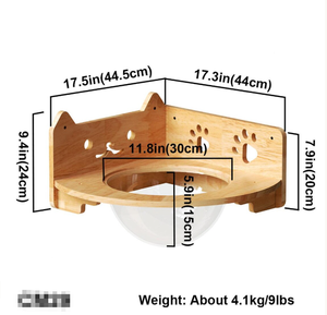 Puente y Estante de Madera para <span class=keywords><strong>Gatos</strong></span>, Muebles Completos para Sala de Estar, <span class=keywords><strong>Gimnasio</strong></span> de Pared para <span class=keywords><strong>Gatos</strong></span>, Set de Juego para Escalar Montado en la Pared - Product Image 5