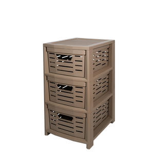 Carrito de Cocina Apilable Minimalista Uniko, Carrito Multiusos con 3 Cajones, Unidad de Almacenamiento de Material PP Moldeado por Inyección - Product Image 1