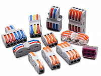 Connecteur de câblage électrique universel mini 400V pour PC, bornier de raccordement à barrière de câble Push-Pull