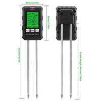 Testeur de Sol Intelligent 6-en-1 Fertilité/pH/Humidité/Température/Lumière du Soleil/Humidité pour l'Agriculture et le Jardinage