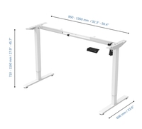 Table d'ordinateur moderne en métal de bureau en forme de L réglable en hauteur électrique ergonomique pour mobilier de bureau
