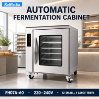 Étuve de fermentation commerciale FH07A-60 à 12 plateaux, avec réservoir d'eau intégré, température 5-60°C, humidité 50-99%, 1050W