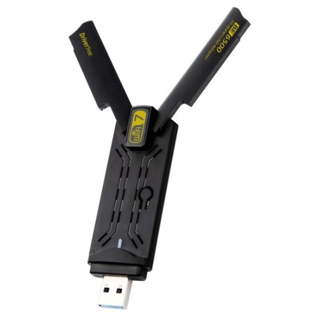 Original Factory Network Card BE6500 Wireless Network Card Driver Free 6500M Tri Band WiFi 7 USB 3.0 Adapter for PC