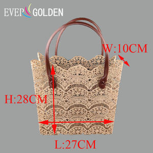 EG15043 27X10X28CM Sac à main femme de haute qualité en gros, design vintage, dentelle florale, sac fourre-tout grand format à poignée supérieure - Product Image 2