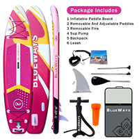 Planche à pagaie gonflable 11'x33"x6" pour adultes, SUP extra large et stable de 33 pouces, kit de planche à pagaie haute capacité