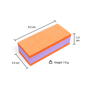 Outil à ongles papier de verre double face bloc de tampon à ongles éponge orange douce lime à ongles - Product Image 6