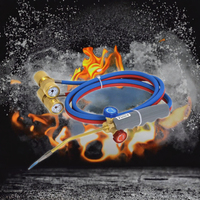 Torche de soudage et de découpe oxyacétylène/propane à double tuyau, design en cuivre plaqué, double interrupteur, garantie 1 an