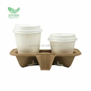 Giấy Phân Hủy Sinh Học Cup Tray 2 Cup Chủ Takeaway Cà Phê Đồ Uống Carrier Giấy Đóng Gói Mua Giấy Phân Hủy Sinh Học Cup Tray