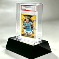 Support d'affichage pour cartes gradées en acrylique avec base lumineuse LED pour cartes de sport, baseball, Pokémon, TCG, cartes à collectionner