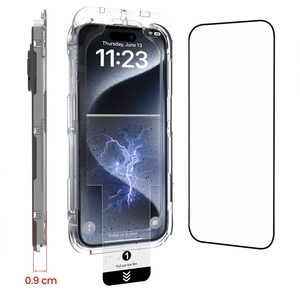 Protections d'écran en verre trempé ESD transparentes pour iPhone, accessoires de téléphone anti-rayures, film de protection d'écran en verre pour iPhone 16 Pro Max - Product Image 1