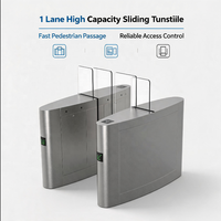 CE Secure High-Speed Automatic Pedestrian Gate for Gyms 304 Stainless Steel Full Sliding Speed Face Recognition Access Turnstile