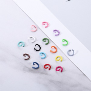 Anneaux ouverts en fer peint coloré pour la fabrication de bracelets, matériaux de bricolage, anneaux de connexion, petites fournitures de bijouterie - Product Image 2