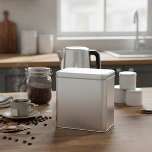 กล่องเหล็กทรงสี่เหลี่ยม Kontensan L822 ขนาด 3 ลิตร สำหรับเก็บชา กาแฟ เครื่องดื่มร้อน ขนาด 103x166x197 มม. ผลิตในตุรกี - Product Image 3