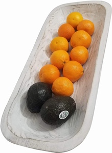 Bol à pâte en bois <span class=keywords><strong>de</strong></span> ferme, <span class=keywords><strong>de</strong></span> style rustique, Antique, blanc et Vintage, sculpté à la main pour décoration <span class=keywords><strong>de</strong></span> maison, 1 pièce - Product Image 6