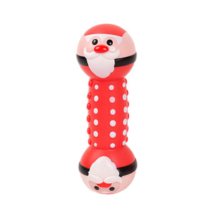 Nouveautés : jouets pour chiens de petite et moyenne taille en vinyle, haltères de Noël pour le nettoyage et le moulage des dents. Vente en gros - Product Image 5