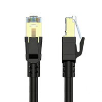 Dsunty CAT8 BC SFTP 24AWG Kabel Ethernet Kecepatan Tertinggi RJ45 Berlapis Emas Kabel Ethernet Sudut Kanan 0.5m-100m