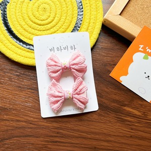 กิ๊บติดผมโบว์สีชมพูสไต<span class=keywords><strong>ล</strong></span>์เกาหลีน่ารักสำหรับเด็กผู้หญิง 2 ชิ้น กิ๊บติดผมโบว์ทำมือแบบหวานๆ สำหรับเด็ก ของขวัญเครื่องประดับผม - Product Image 5