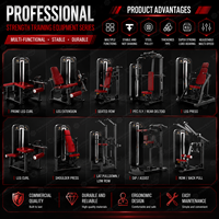 Venta caliente interior gimnasio Club EQUIPO DE Fitness comercial Multi-Dual Cable Crossover máquina pierna espalda pecho brazo ejercicio fábrica