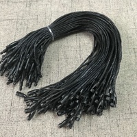 Cordons tressés cirés 100 % coton, élastiques et imperméables, pour étiquettes de vêtements, chaussures et sacs, couleur/taille personnalisables, sans logo, fil inclus