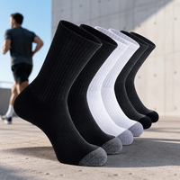 Chaussettes pour hommes en coton mélangé, côtelées, élastiques, décontractées, pour le quotidien et les sports légers, vente en gros