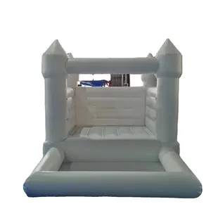 Крытый мини белый домик для прыжков замок надувной домик для прыжков с шариковой ямой для вечеринки