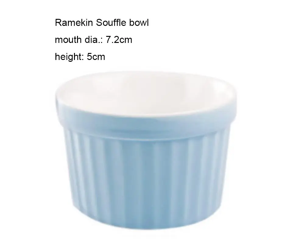 ชามเซรามิก Ramekins Souffle 2.4in ชาม Ramekin ขนาดเล็กที่มีสีเคลือบ