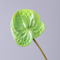 Idée cadeau pour la fête des mères Objets décoratifs pour la maison Real Touch Single Artificial Flamingo Anthurium Flower
