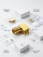 Connecteur coaxial RF plaqué or SMA244 pour montage sur carte, prise femelle 50 ohms pour antenne GPS et routeur WiFi – Approvisionnement direct usine
