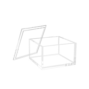 Nhà máy tùy chỉnh hộp lưu trữ Acrylic trong suốt với nắp văn phòng tổ chức cho phòng tắm & nhà bếp thiết kế đa chức năng - Product Image 1