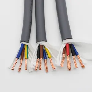 TRVV-Cable eléctrico Flexible para Robot, Cable de cobre con aislamiento de PVC, Multic 2, 3, 4 núcleos, 1.5Mm2, 2.5Mm2, color gris