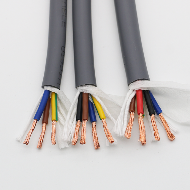 TRVV Grey Multic 2 3 4 Cores 1.5Mm2 2.5Mm2 PVC Insulated  Copper Conductor Flexible Electric Wire Cable for Robot