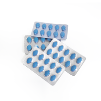 Suplementos funcionales masculinos a base de hierbas, tabletas de Epimedium y Maca para la salud masculina, pastillas azules