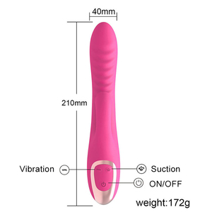 Klitoris-Leck-Stimulator mit Stoß- und Vibrationsfunktion, 3-in-1 Nippel-Klitoris-Stimulator G-Punkt-Vibrator Analplug - Product Image 5
