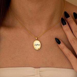 Collier avec pendentif photo ovale personnalisé, plaqué or, acier inoxydable, collier avec pendentif photo personnalisé, <span class=keywords><strong>bijoux</strong></span> minimalistes, sans rouille - Product Image 5