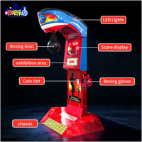 Machine de jeu d'arcade de boxe commerciale en métal, à monnayeur, avec prise en charge de l'anglais et détection de mouvement, pour adultes et enfants, BeiBei 110/220V