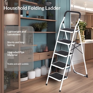 Escalera Plegable Tipo A para el Hogar, Escalera Portátil para Interiores, Antideslizante y Reforzada, Multifuncional, para Almacenes y Pequeños Comercios - Product Image 3