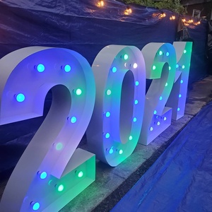 2024 phong cách mới lớn marquee số neon, đèn LED 4 marquee chữ sinh nhật Nguồn cung cấp bên trang trí - Product Image 3