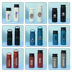 Gobelet isotherme en acier inoxydable à double paroi avec poignée, personnalisable avec logo, pour enfants, avec revêtement poudré - Product Image 6