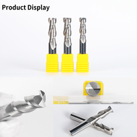 Ensemble de fraises à rainurer à 2 cannelures HANDERK HRC55 en carbure de tungstène, fraise à bout carré pour machine-outil CNC, ODM OEM