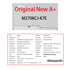 Écran LCD A+ 27 pouces M270KCJ L5B M270KCJ L5E M270KCJ L5Z M270KCJ K7B M270KCJ K7E M270KCJ KEB M270KCJ P02 M270KCJ Q7B M270KCJ P8B - Product Image 2
