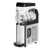 Machine à slush électrique professionnelle à cuve unique 12L en acier inoxydable haute performance pour les magasins de boissons froides, la restauration et la vente au détail