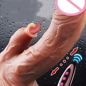 Bestseller USB Silikon Schub Stretchy Realistic Vib rating <span class=keywords><strong>Dildo</strong></span> mit Saugnapf Fernbedienung Zunge lecken <span class=keywords><strong>Dildo</strong></span> - Product Image 2