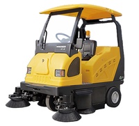 MINGNUO 1470W Balayeuse Électrique Autoportée Neuve, Aspirateur et Balayeuse de Route, Largeur de Balayage 1900mm, Bac à Poussière 180L pour Nettoyage