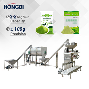 Système de ligne de conditionnement de poudre tout en acier inoxydable avec convoyeur à vis, mélangeur à cuve en U et remplisseuse de poudre à double vis sans fin - Product Image 2