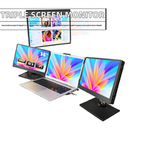 Moniteur portable LCD IPS 14'' FHD 1080P Triple Extender Plug-Play Mac/Windows Gaming Haut-parleur intégré Type C 60Hz