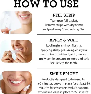 Bright Teeth Whitening Strips 7 Treatments Sig-nature Coconut Flavored Teeth Whitening Strips Sensitive Free