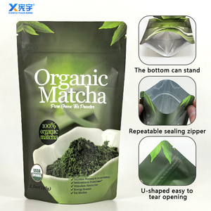 Bolsa <span class=keywords><strong>de</strong></span> Embalaje <span class=keywords><strong>de</strong></span> Alimentos Personalizada, Reutilizable, Sellada, con Cierre <span class=keywords><strong>de</strong></span> Plástico, Antiolor, para <span class=keywords><strong>Polvo</strong></span> <span class=keywords><strong>de</strong></span> Matcha y Té - Product Image 5