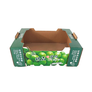 Cajas Corrugadas Ranuradas <span class=keywords><strong>de</strong></span> Materiales Reciclados Ecológicas con Diseño Personalizado, para Empacar Frutas, Verduras y Uvas, con Lámina Dorada - Product Image 5