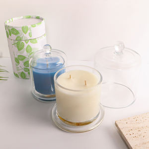 Giá Đỡ Nến Thủy Tinh Hình Vòm Hình Chuông Chất Lượng Cao Chịu Nhiệt Rỗng Có Nắp Đậy Bằng Thủy Tinh - Product Image 3