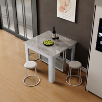 Rock Plate Ensemble de table à manger extensible Cadre en bois plié Table unique pour cuisine salon hôtel 6 8 places